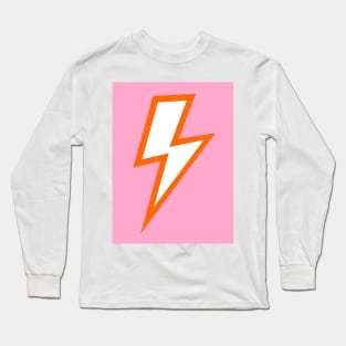 Pink and Orange Lightning Bolt Long Sleeve T-Shirt